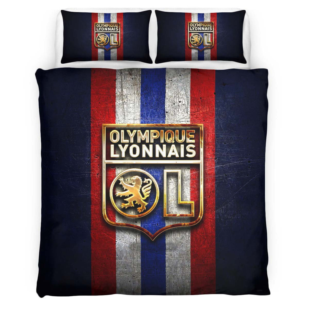Housse De Couette OL Olympique Lyonnais French Football Teams 13 Parure de lit Ensemble De Literie
