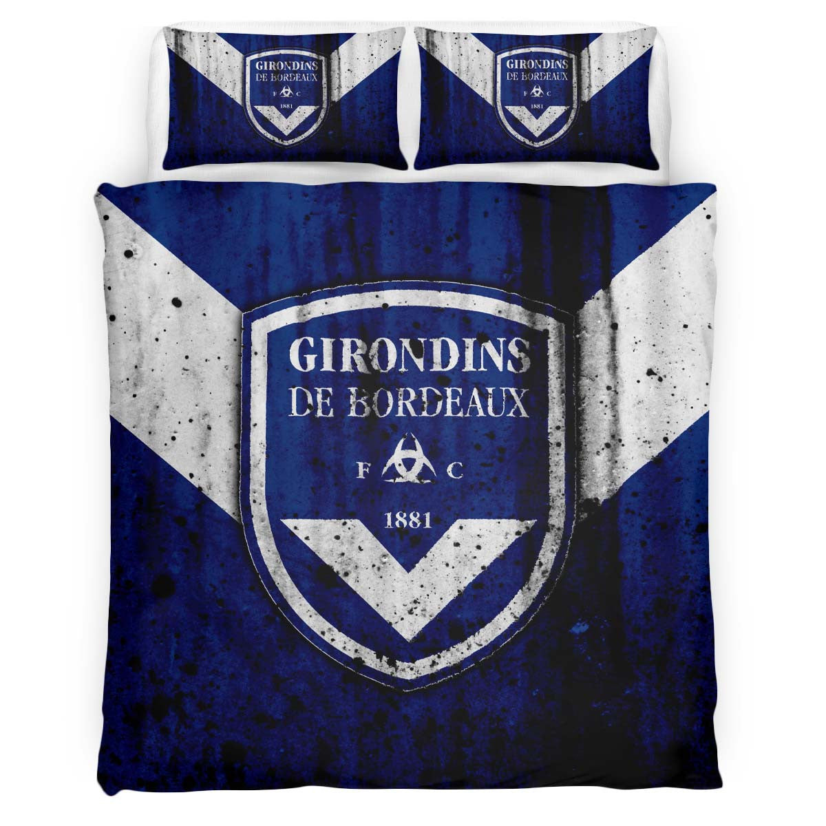 Housse De Couette Girondins de Bordeaux French Football Teams 13 Parure de lit Ensemble De Literie