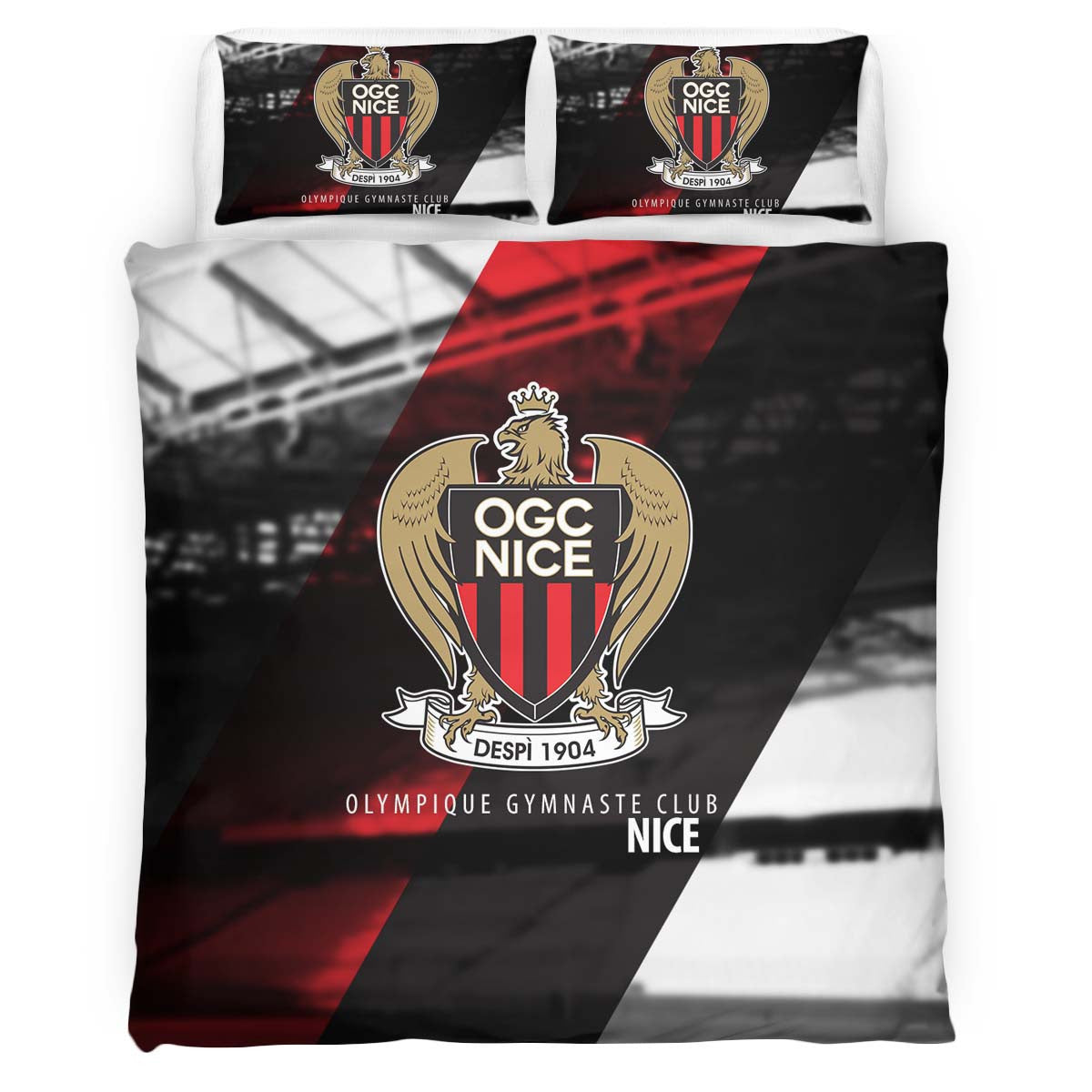 Housse De Couette OGC Nice French Football Teams 05 Parure de lit Ensemble De Literie