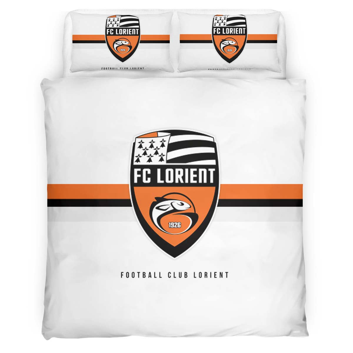 Housse De Couette FC Lorient French Football Teams 14 Parure de lit Ensemble De Literie