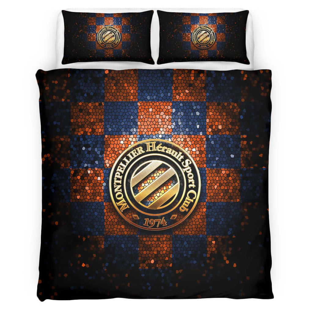 Housse De Couette Montpellier HSC French Football Teams 06 Parure de lit Ensemble De Literie