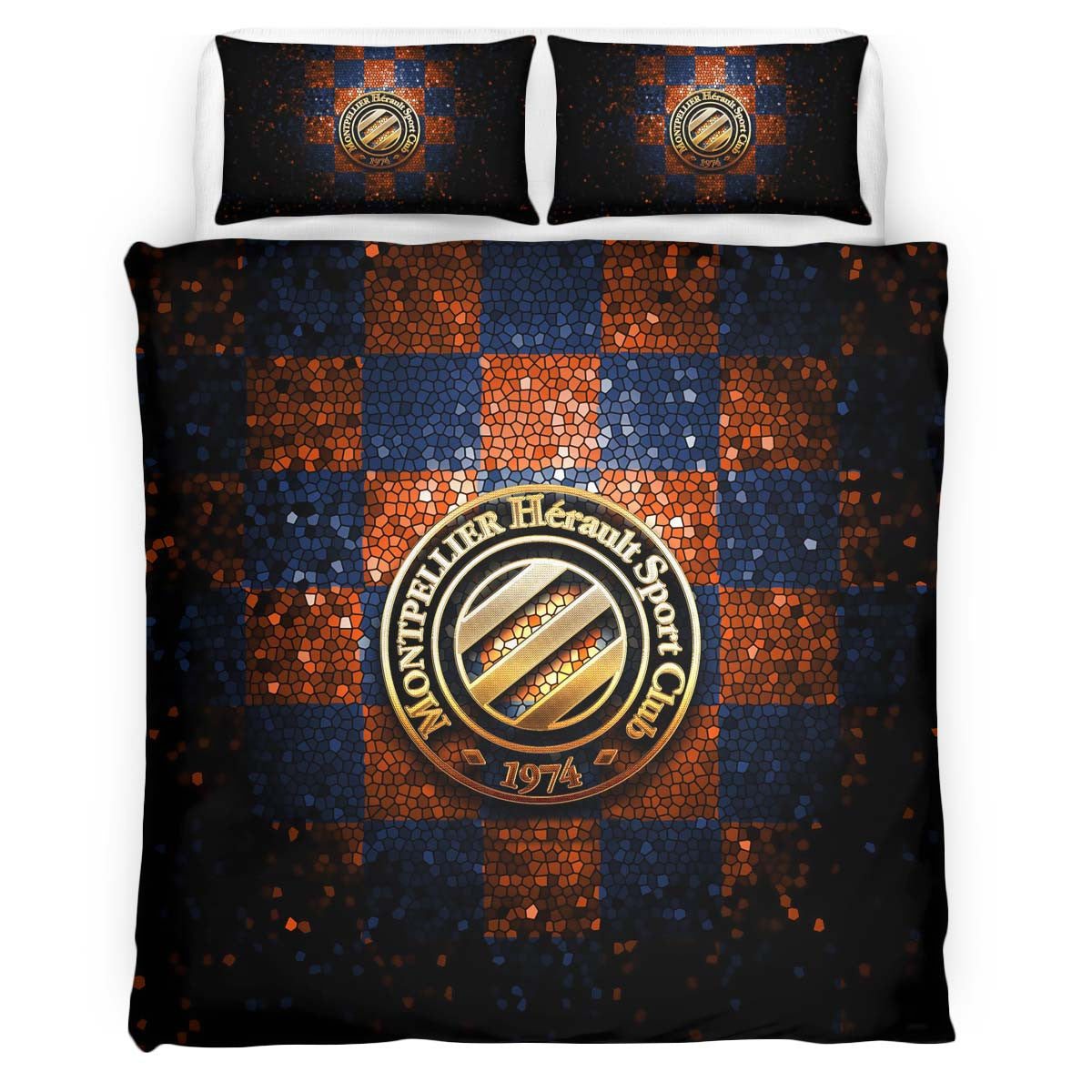 Housse De Couette Montpellier HSC French Football Teams 06 Parure de lit Ensemble De Literie