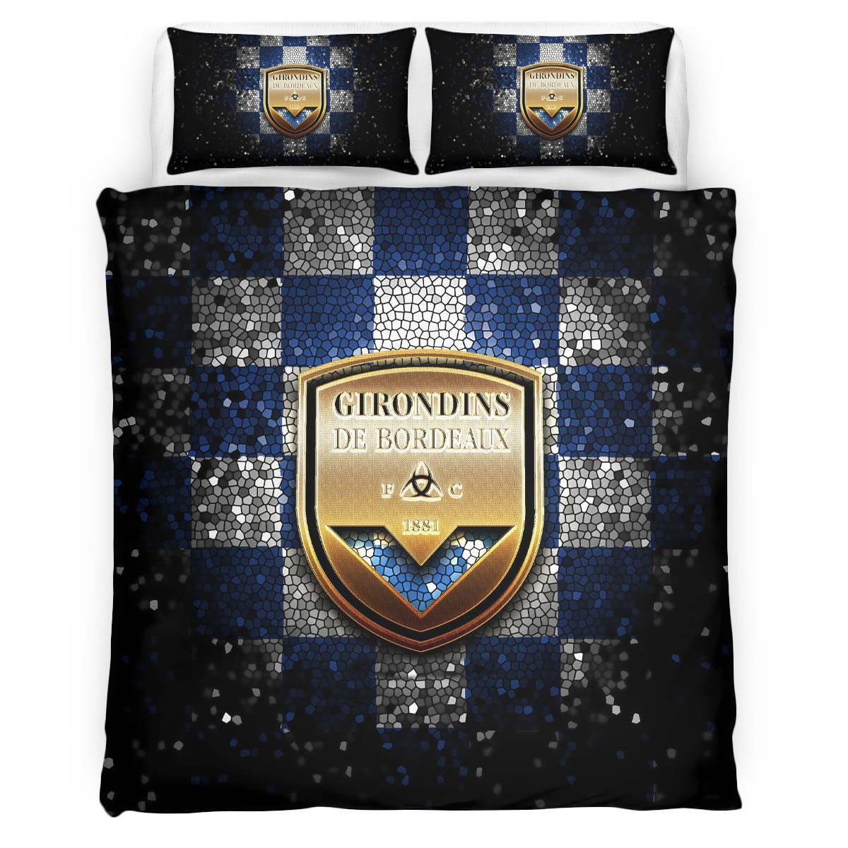 Housse De Couette Girondins de Bordeaux French Football Teams 12 Parure de lit Ensemble De Literie