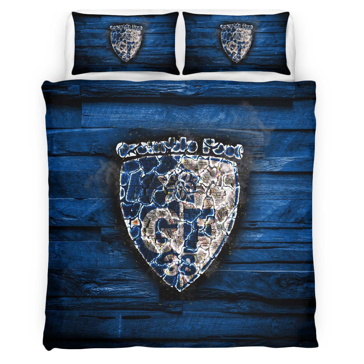 Housse De Couette GF 38 Grenoble Foot 38 French Football Teams 03 Parure de lit Ensemble De Literie