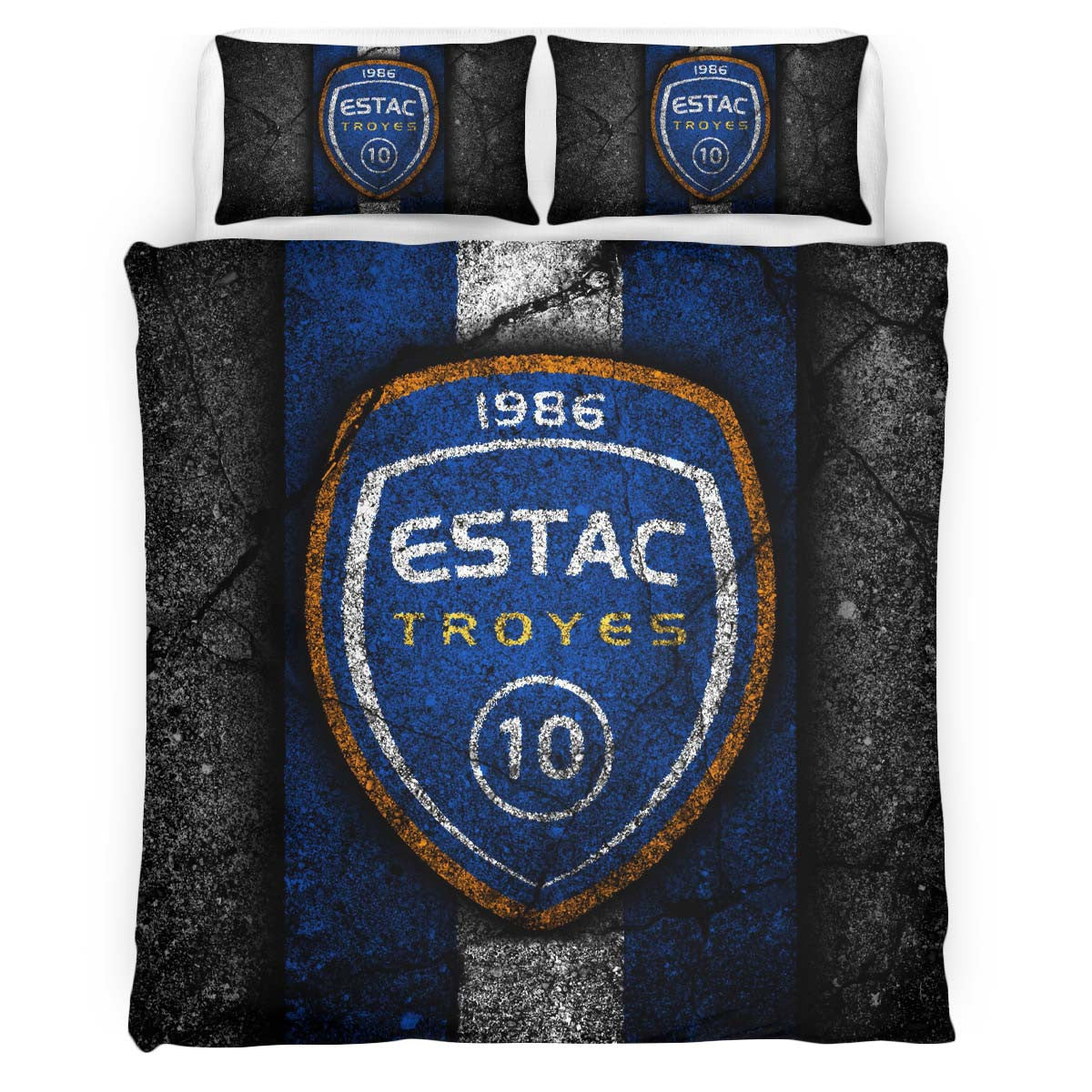 Housse De Couette ESTAC Troyes Football Teams 17 Parure de lit Ensemble De Literie