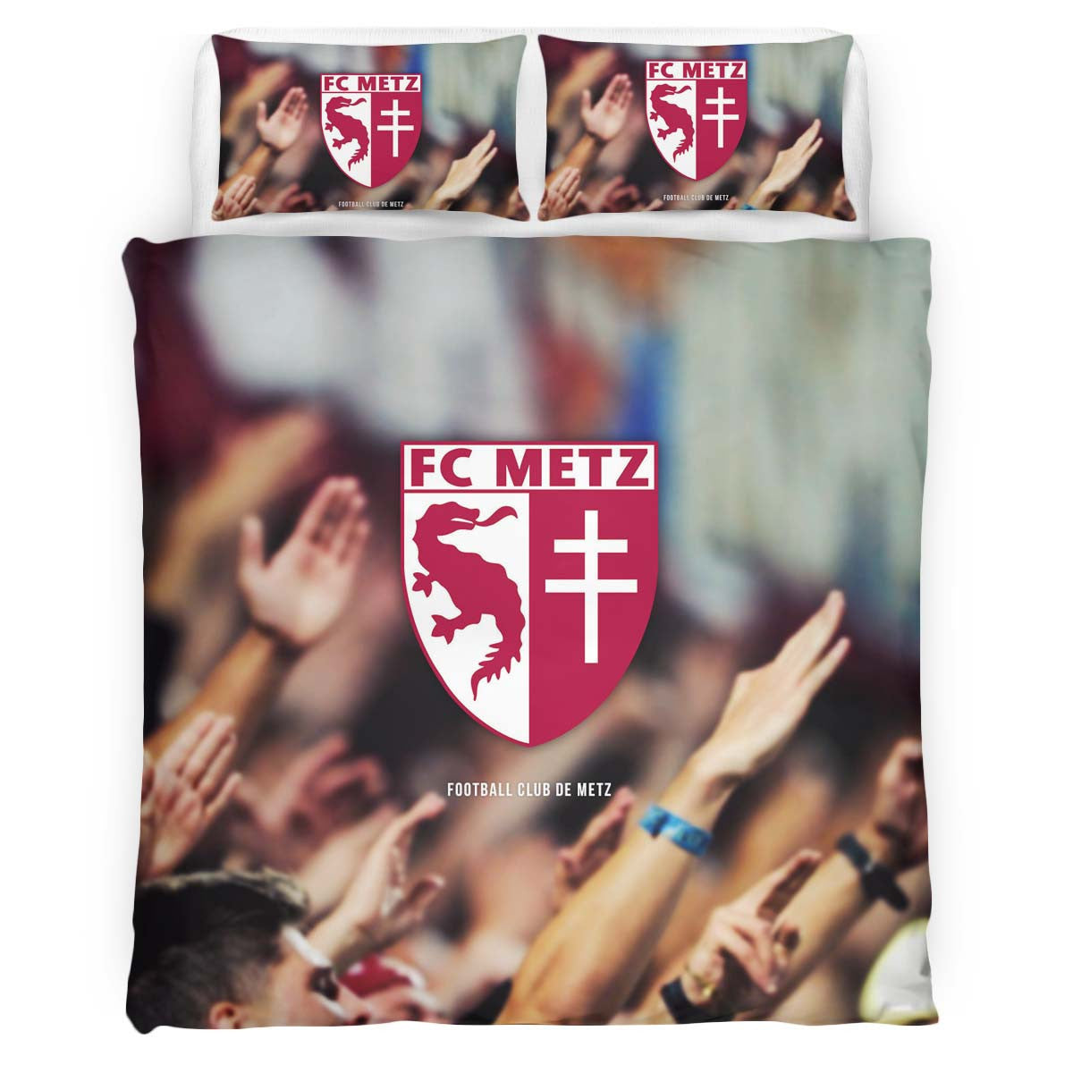 Housse De Couette FC Metz French Football Teams 04 Parure de lit Ensemble De Literie