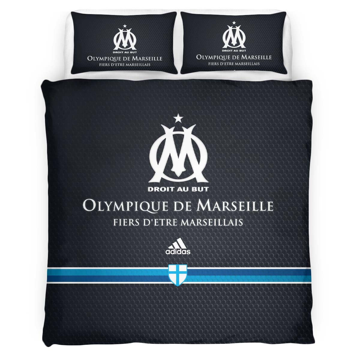 Housse De Couette OM Olympique de Marseille French Football Teams 02 Parure de lit Ensemble De Literie