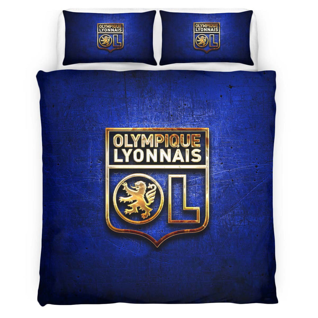 Housse De Couette OL Olympique Lyonnais French Football Teams 16 Parure de lit Ensemble De Literie