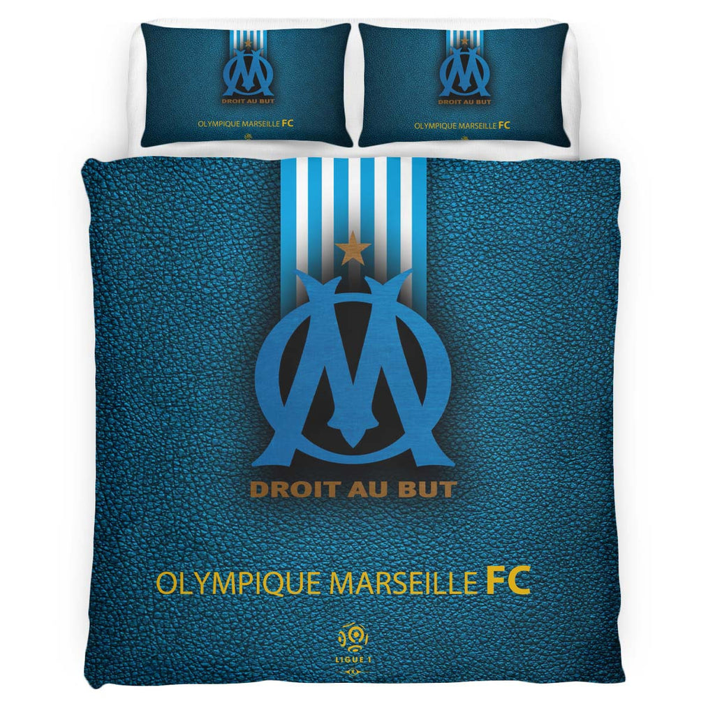 Housse De Couette OM Olympique de Marseille French Football Teams 09 Parure de lit Ensemble De Literie