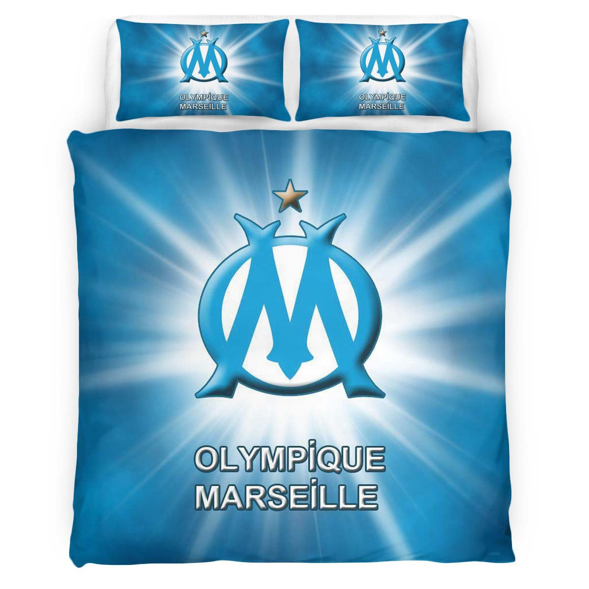Housse De Couette OM Olympique de Marseille French Football Teams 17 Parure de lit Ensemble De Literie