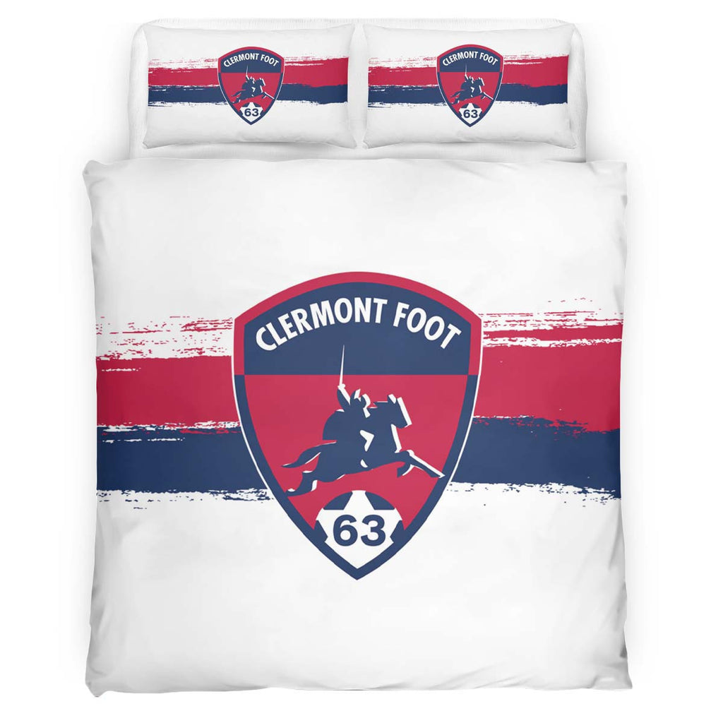 Housse De Couette Clermont Foot French Football Teams 04 Parure de lit Ensemble De Literie