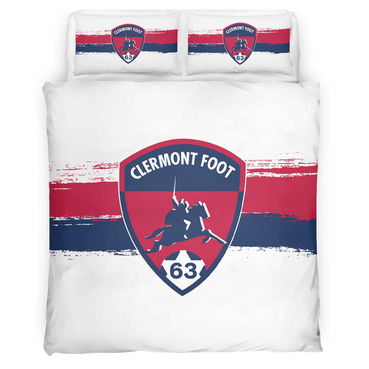 Housse De Couette Clermont Foot French Football Teams 04 Parure de lit Ensemble De Literie