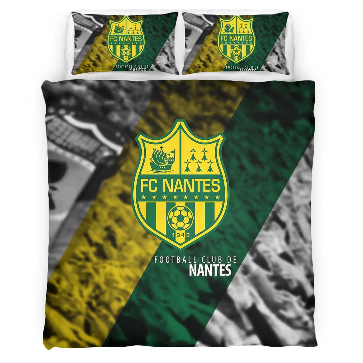 Housse De Couette FC Nantes French Football Teams 06 Parure de lit Ensemble De Literie