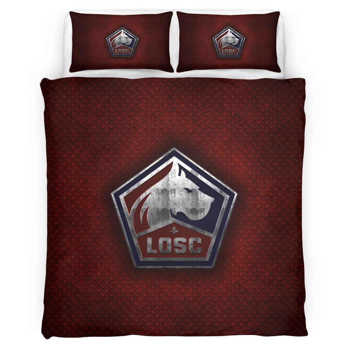 Housse De Couette LOSC Lille OSC French Football Teams 10 Parure de lit Ensemble De Literie