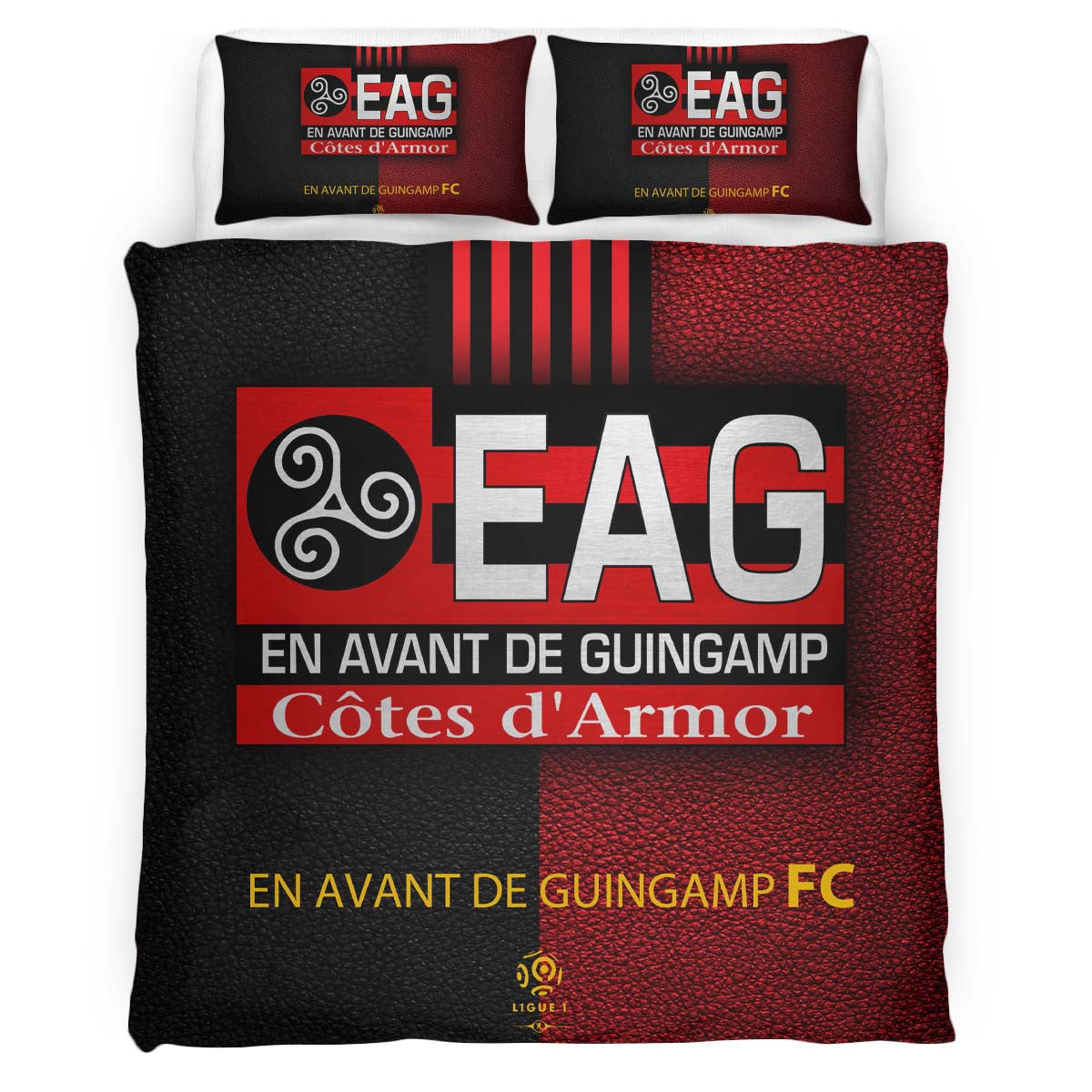 Housse De Couette En Avant de Guingamp French Football Teams EAG 09 Parure de lit Ensemble De Literie