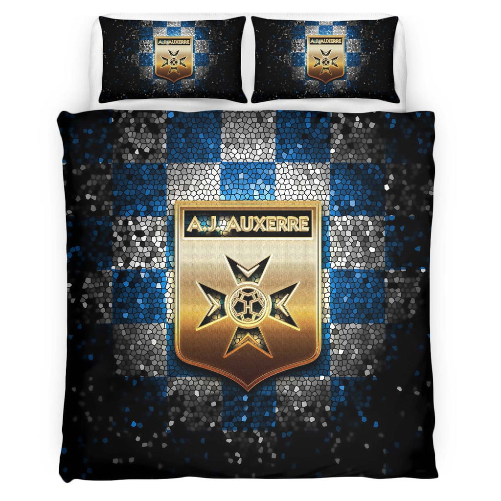 Housse De Couette AJ Auxerre French Football Teams 09 Parure de lit Ensemble De Literie