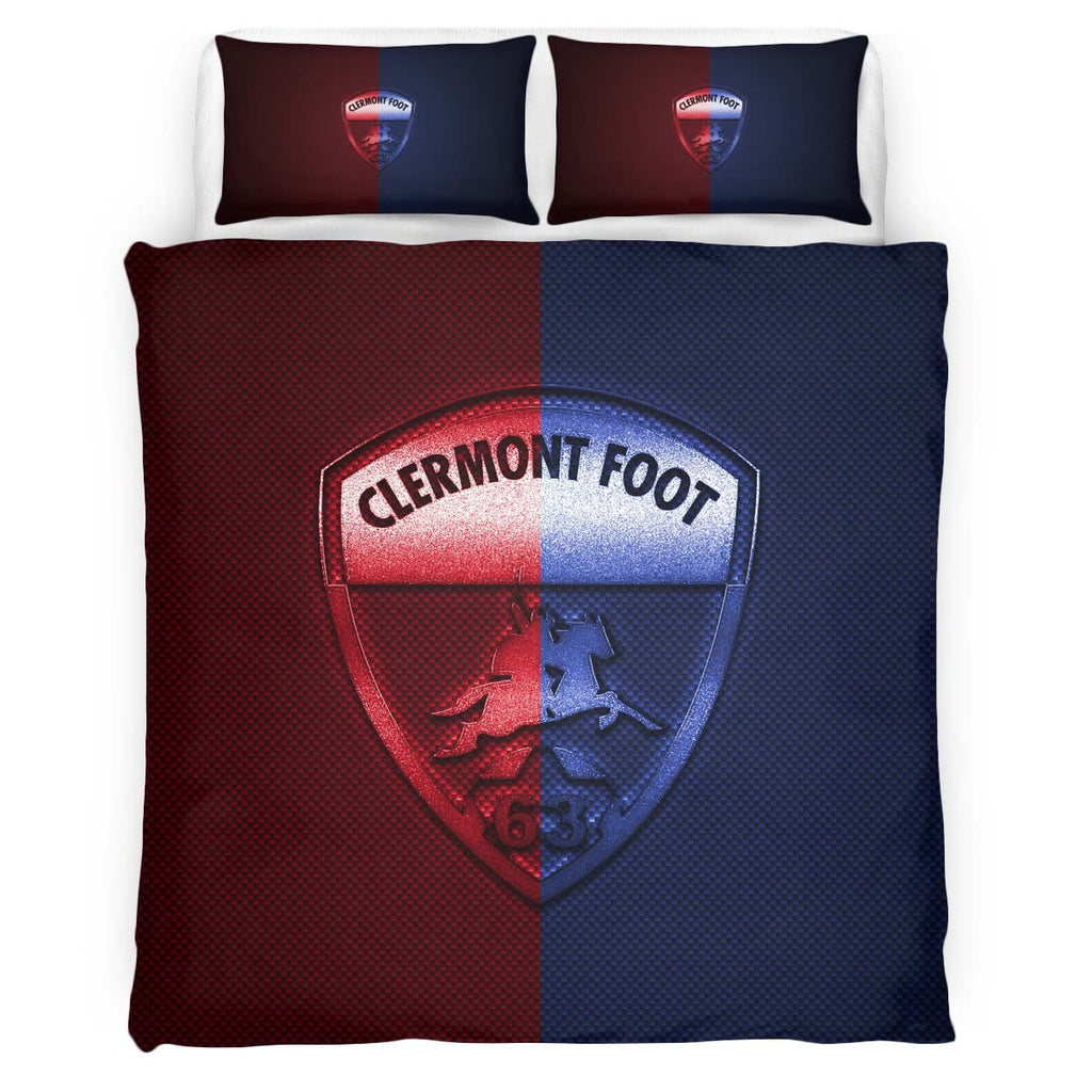 Housse De Couette Clermont Foot French Football Teams 03 Parure de lit Ensemble De Literie