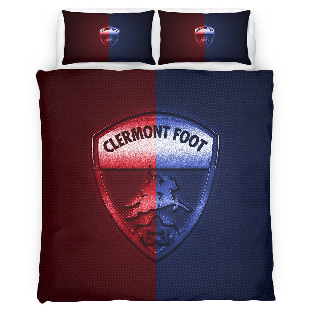 Housse De Couette Clermont Foot French Football Teams 03 Parure de lit Ensemble De Literie