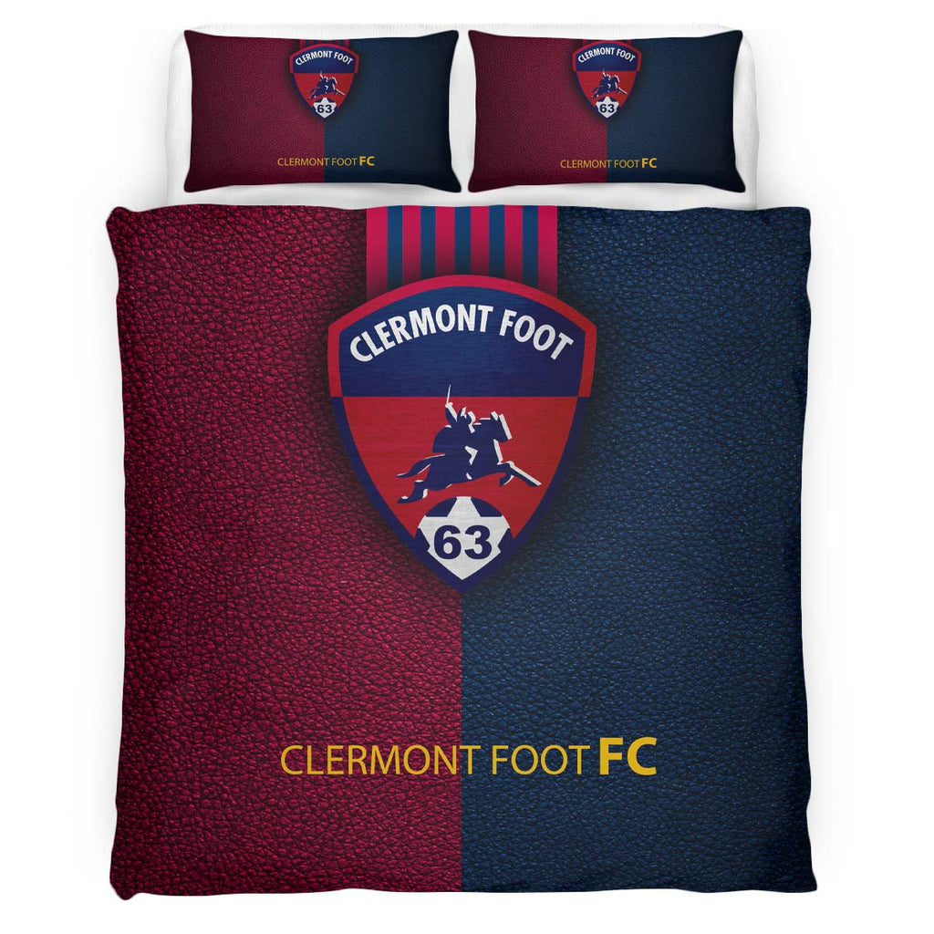 Housse De Couette Clermont Foot French Football Teams 10 Parure de lit Ensemble De Literie