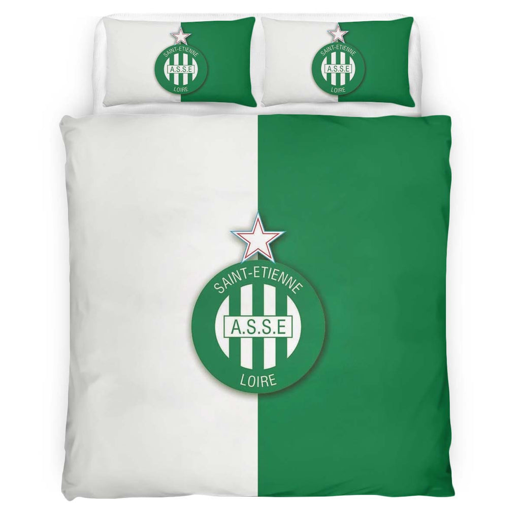Housse De Couette AS Saint-Etienne French Football Teams 02 Parure de lit Ensemble De Literie