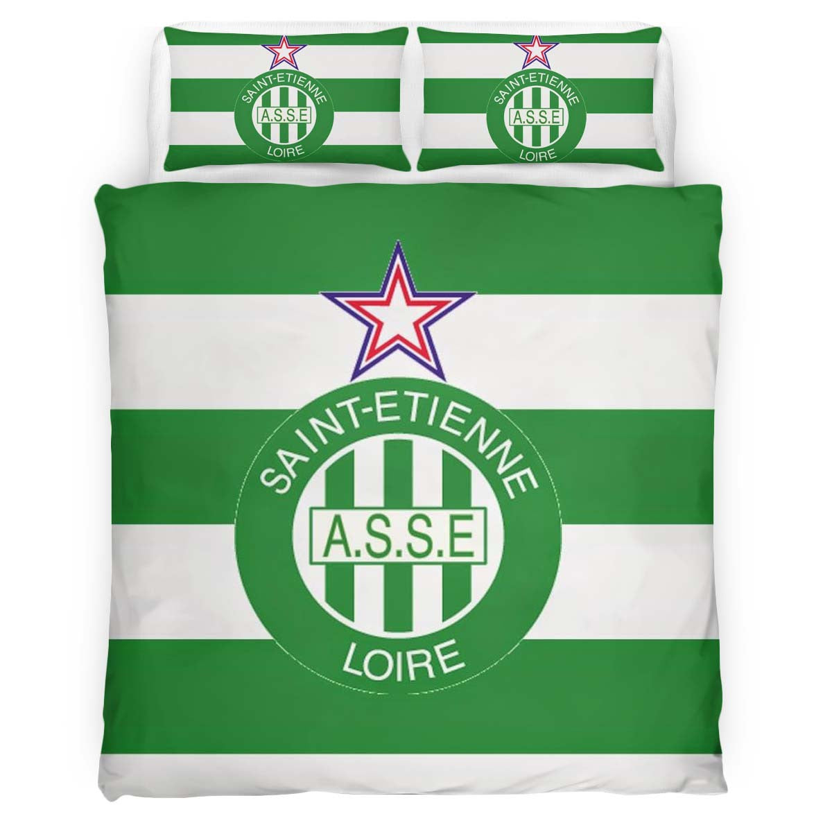 Housse De Couette AS Saint-Etienne French Football Teams 12 Parure de lit Ensemble De Literie