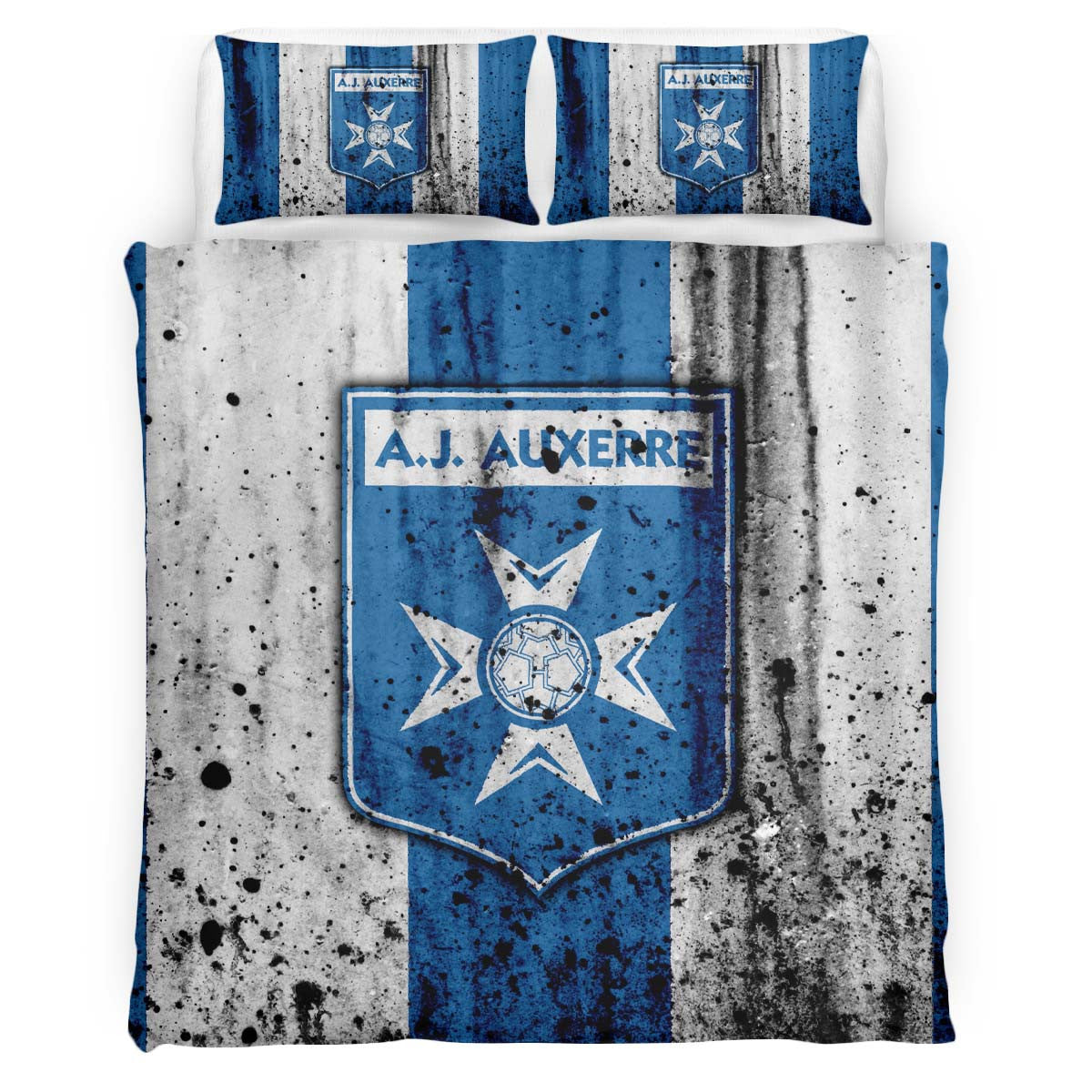 Housse De Couette AJ Auxerre French Football Teams 11 Parure de lit Ensemble De Literie