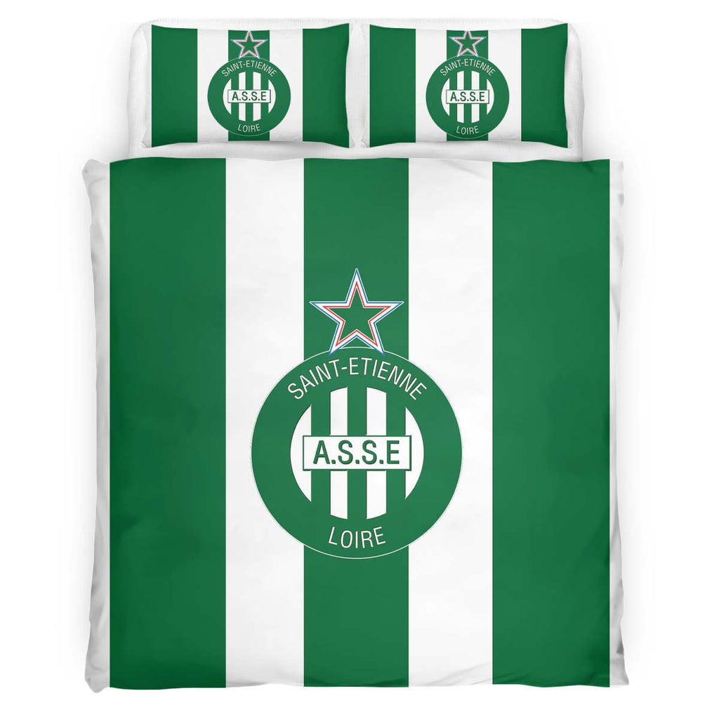 Housse De Couette AS Saint-Etienne French Football Teams 01 Parure de lit Ensemble De Literie