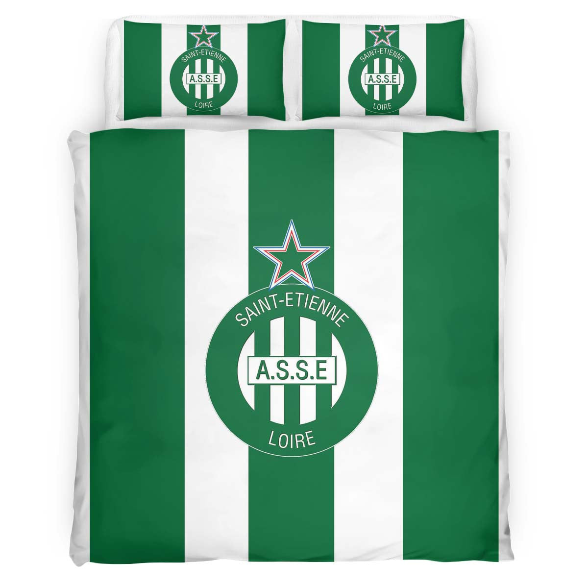 Housse De Couette AS Saint-Etienne French Football Teams 01 Parure de lit Ensemble De Literie