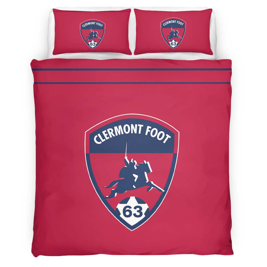 Housse De Couette Clermont Foot French Football Teams 05 Parure de lit Ensemble De Literie