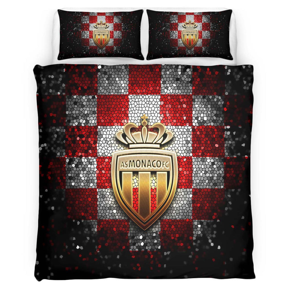 Housse De Couette AS Monaco French Football Teams 08 Parure de lit Ensemble De Literie