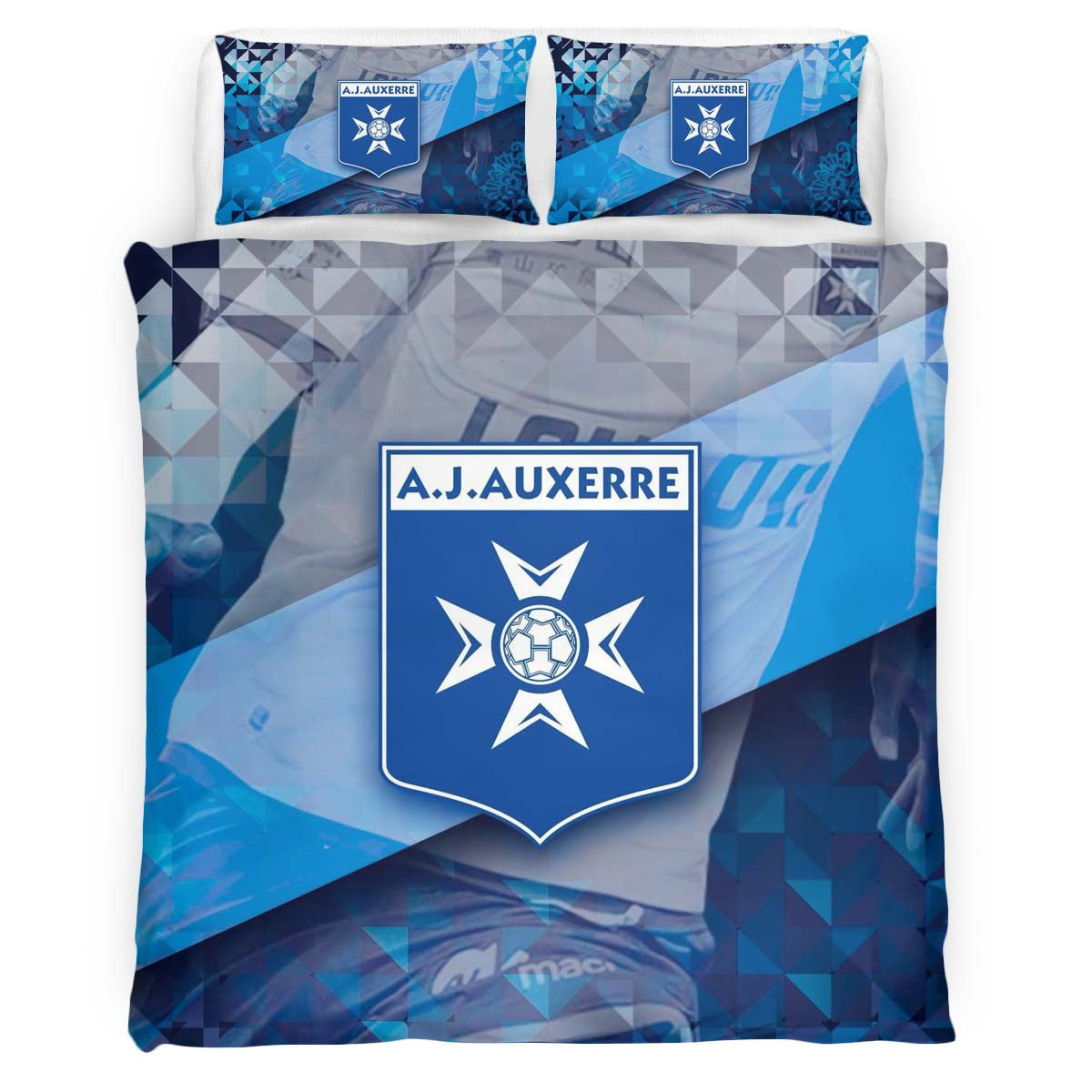 Housse De Couette AJ Auxerre French Football Teams 05 Parure de lit Ensemble De Literie