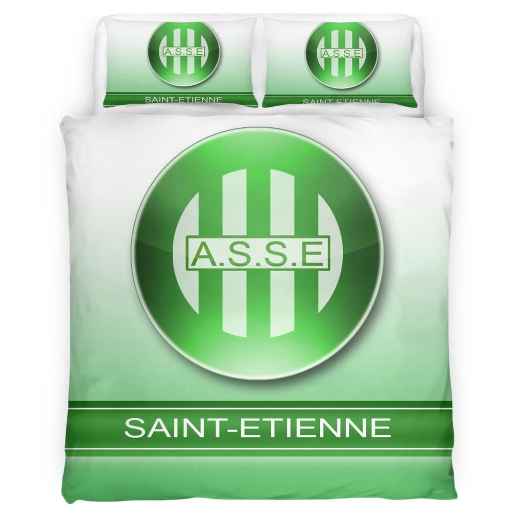 Housse De Couette AS Saint-Etienne French Football Teams 05 Parure de lit Ensemble De Literie