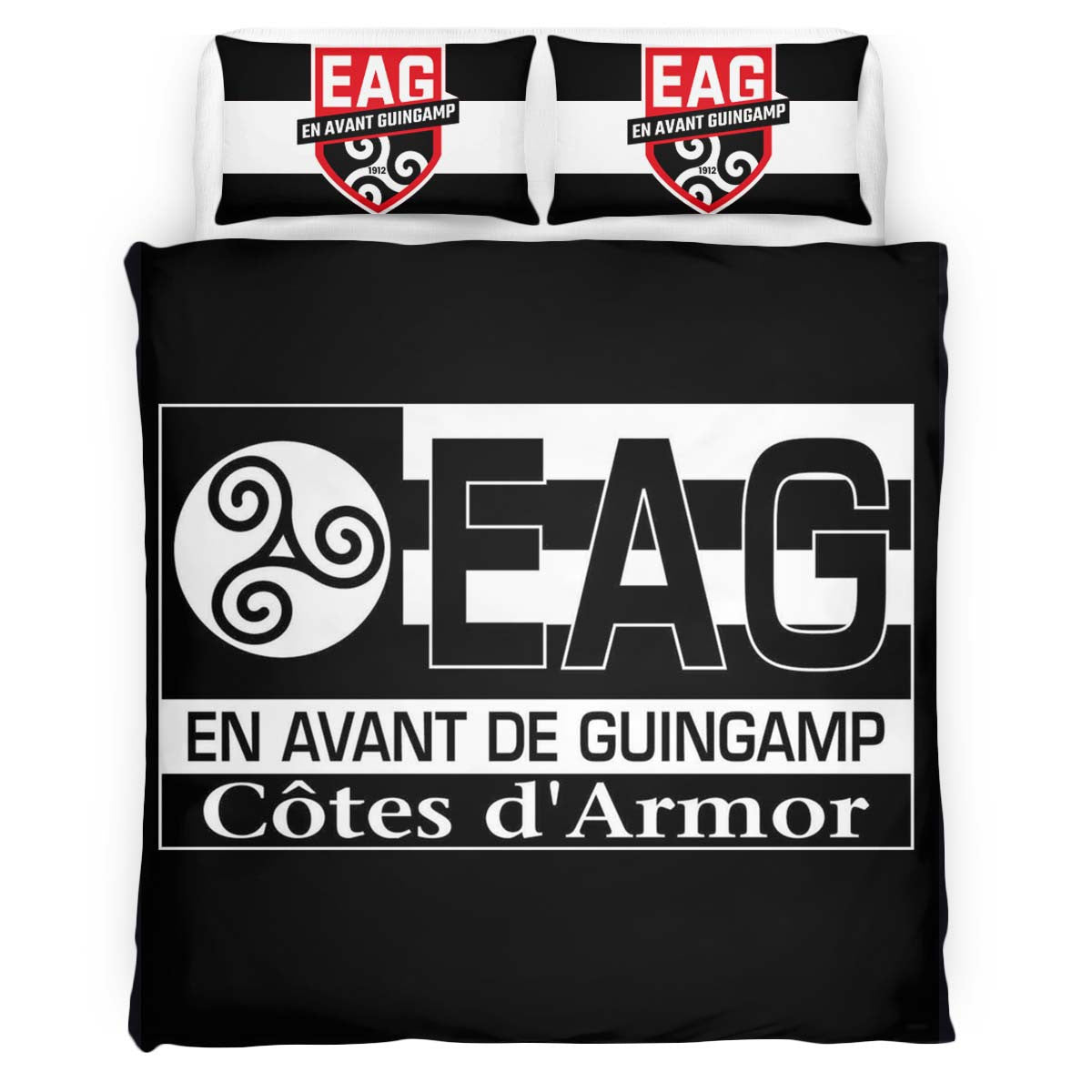 Housse De Couette En Avant de Guingamp French Football Teams EAG 12 Parure de lit Ensemble De Literie
