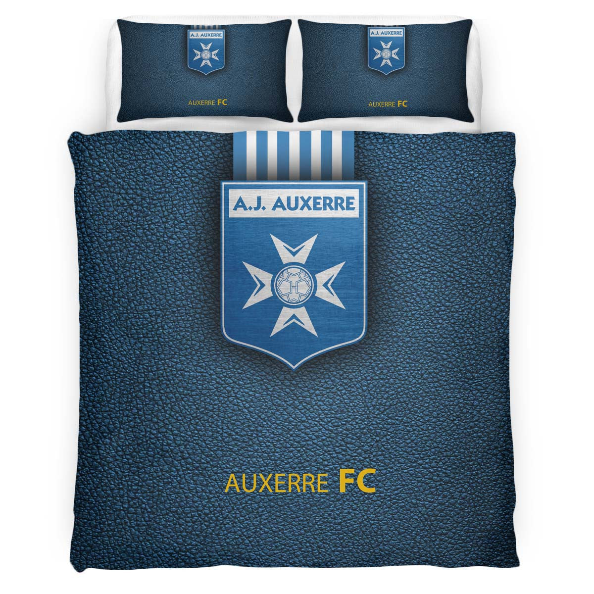 Housse De Couette AJ Auxerre French Football Teams 03 Parure de lit Ensemble De Literie