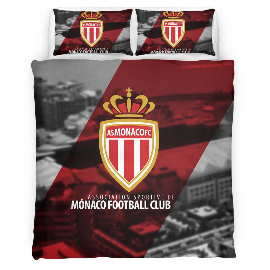 Housse De Couette AS Monaco French Football Teams 07 Parure de lit Ensemble De Literie