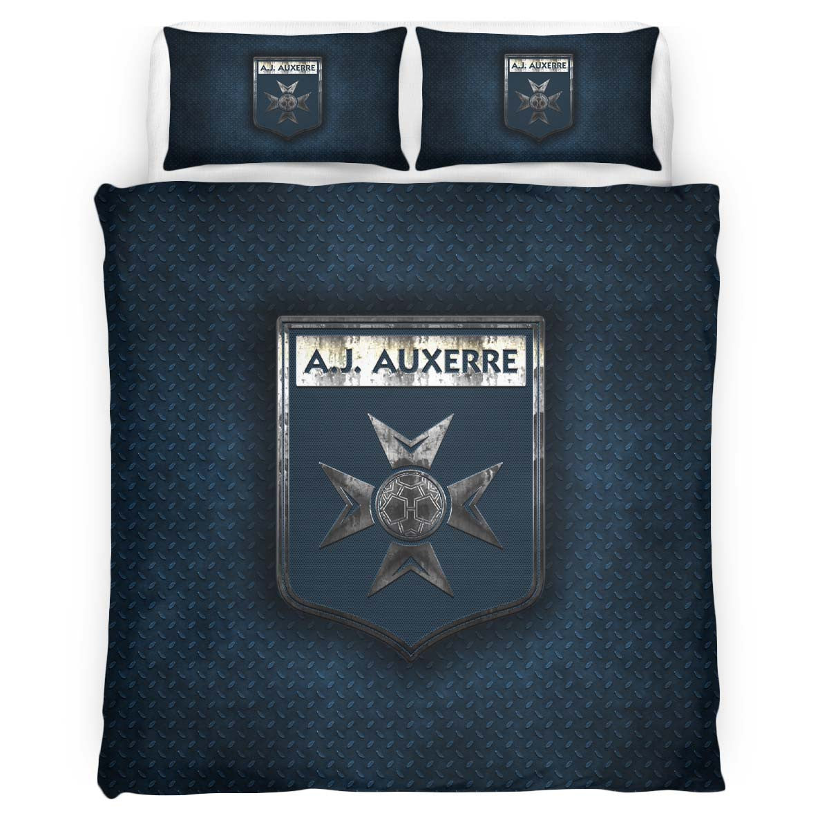Housse De Couette AJ Auxerre French Football Teams 01 Parure de lit Ensemble De Literie