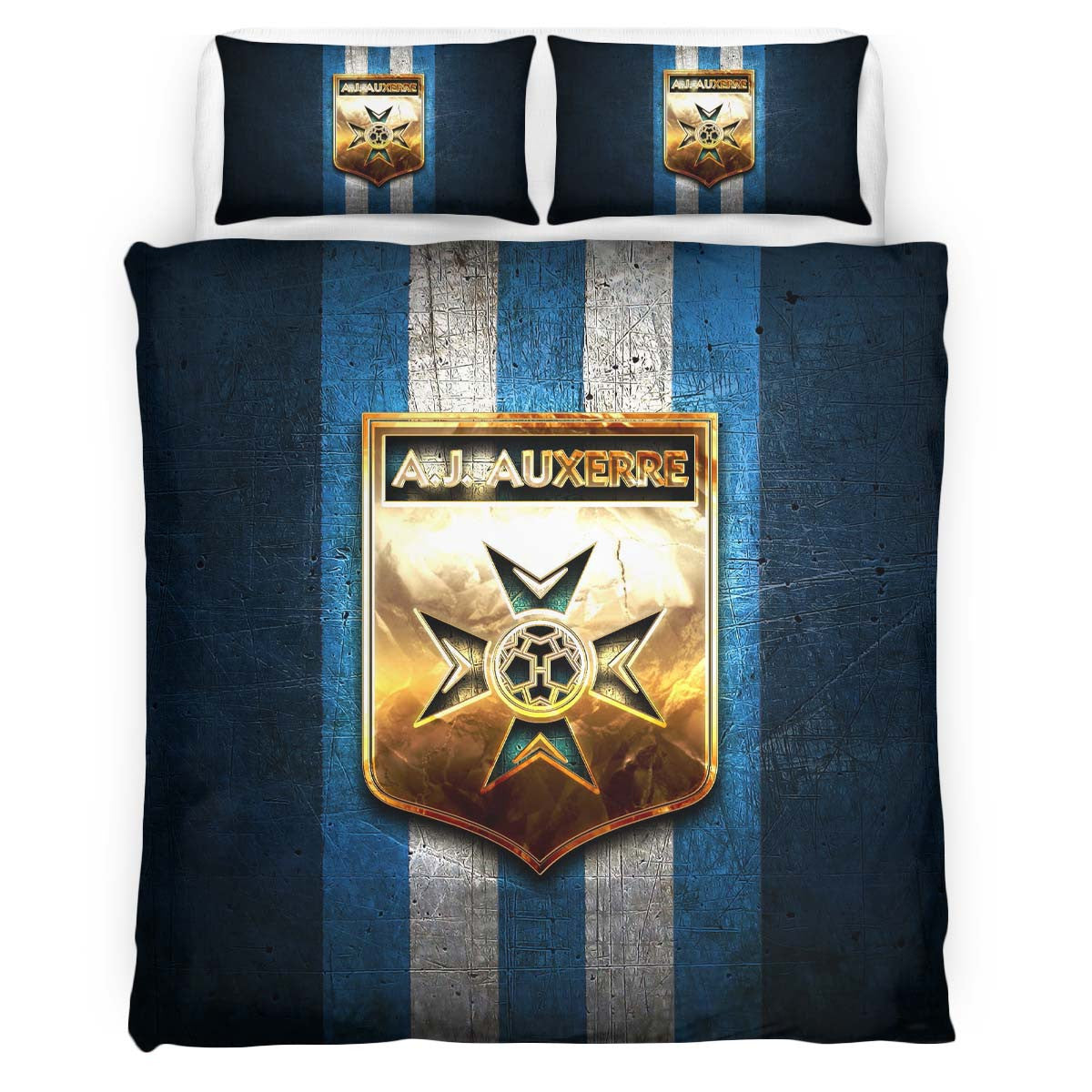 Housse De Couette AJ Auxerre French Football Teams 07 Parure de lit Ensemble De Literie