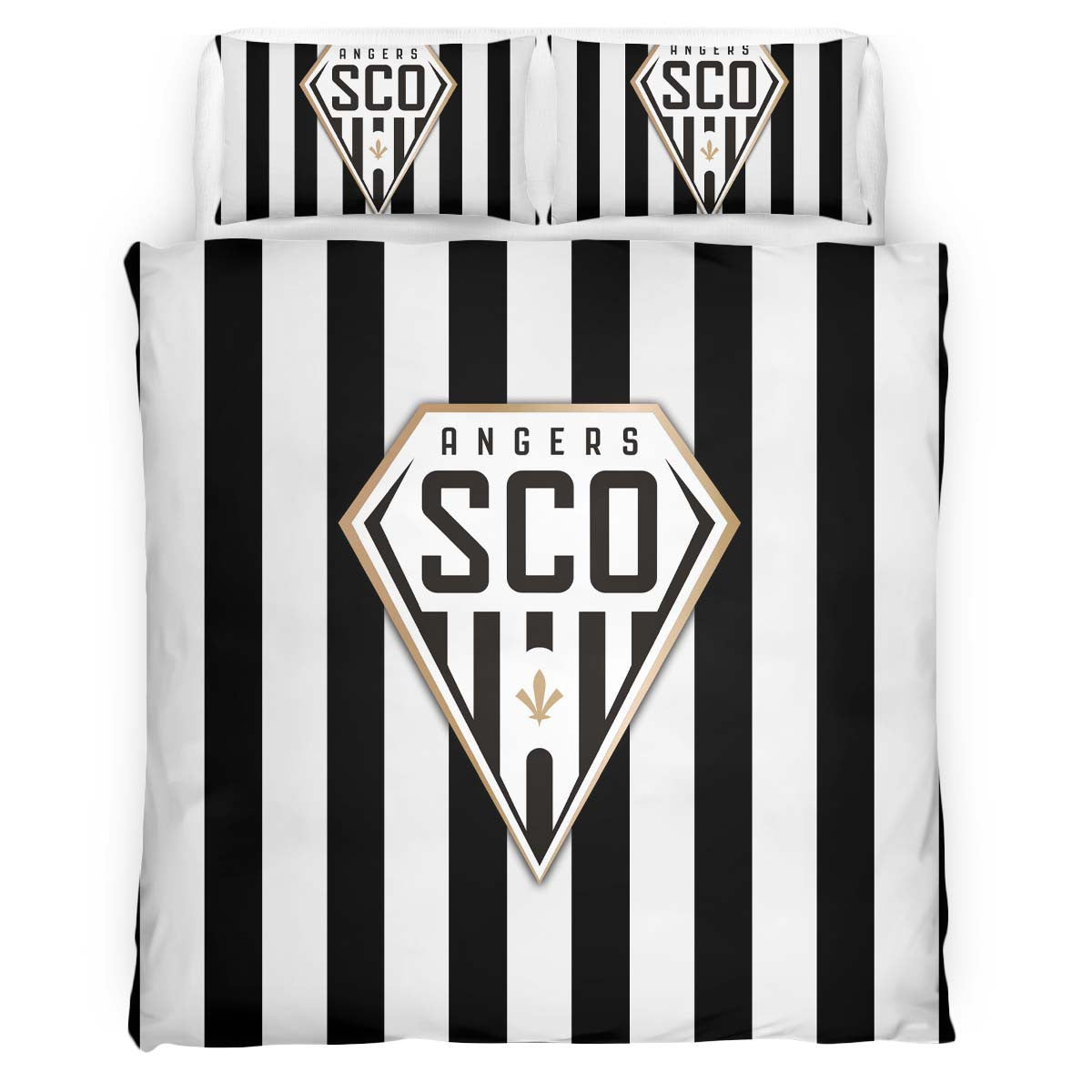 Housse De Couette Angers SCO French Football Teams 16 Parure de lit Ensemble De Literie
