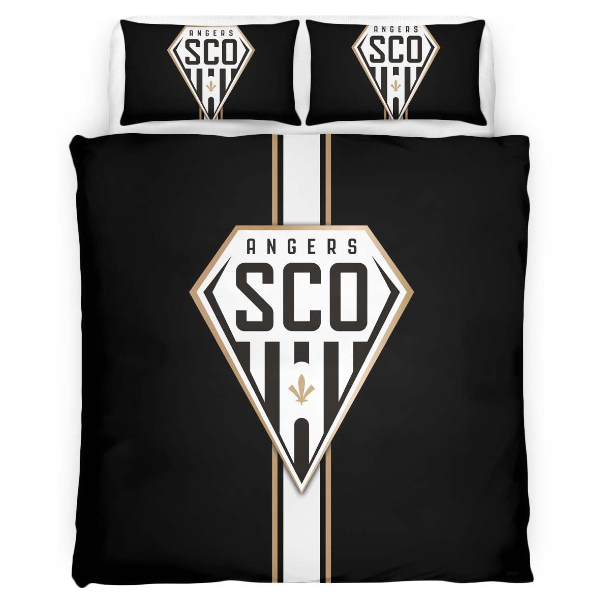 Housse De Couette Angers SCO French Football Teams 15 Parure de lit Ensemble De Literie