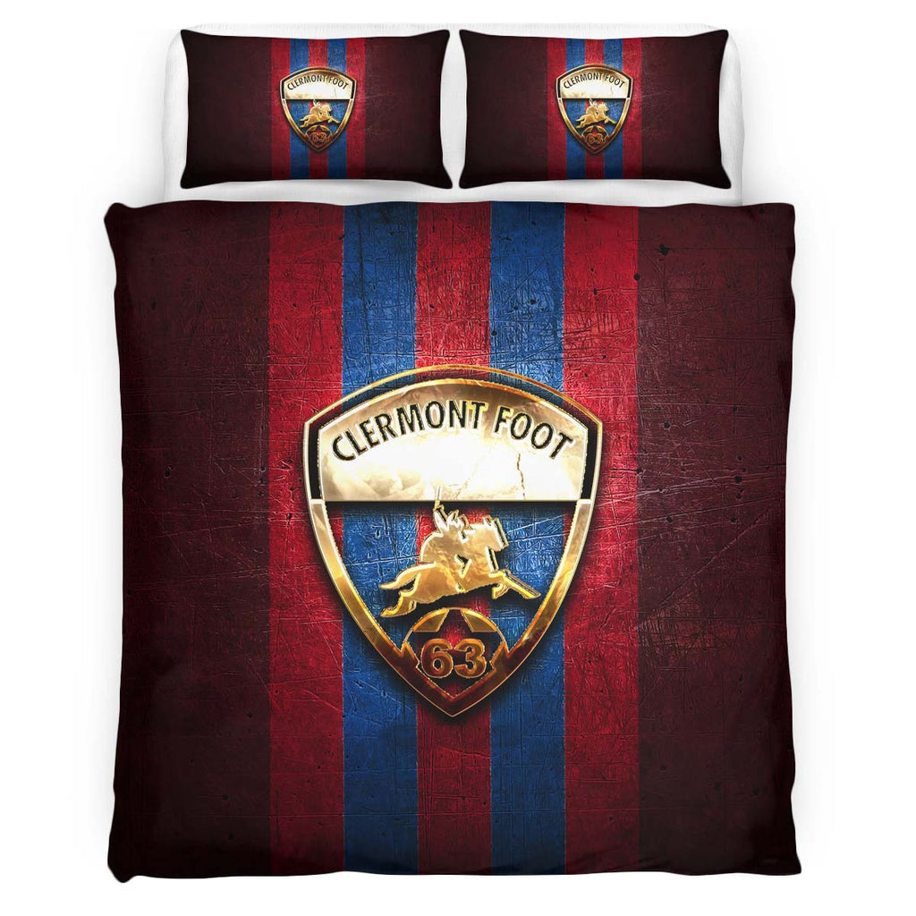 Housse De Couette Clermont Foot French Football Teams 01 Parure de lit Ensemble De Literie