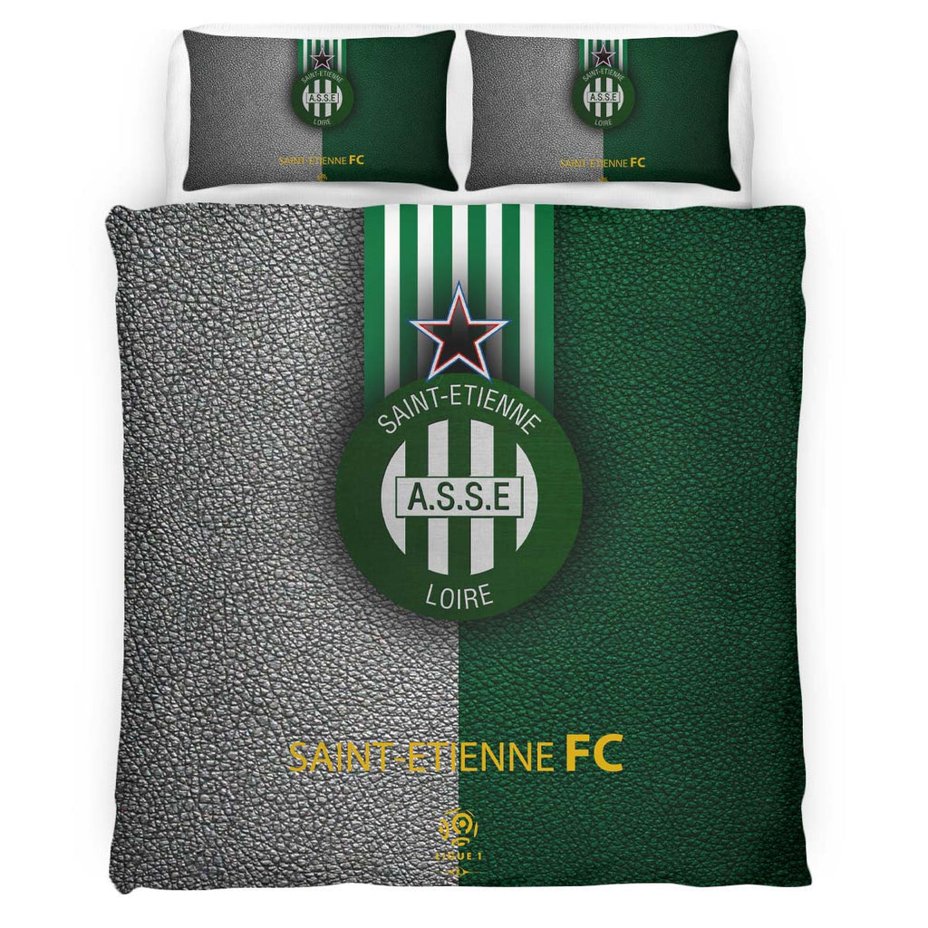 Housse De Couette AS Saint-Etienne French Football Teams 03 Parure de lit Ensemble De Literie
