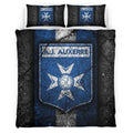 Housse De Couette AJ Auxerre French Football Teams Black Stone 08 Parure de lit Ensemble De Literie