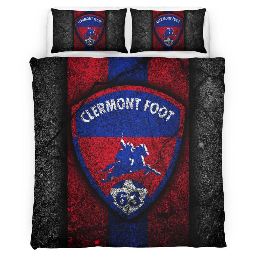 Housse De Couette Clermont Foot French Football Teams 08 Parure de lit Ensemble De Literie