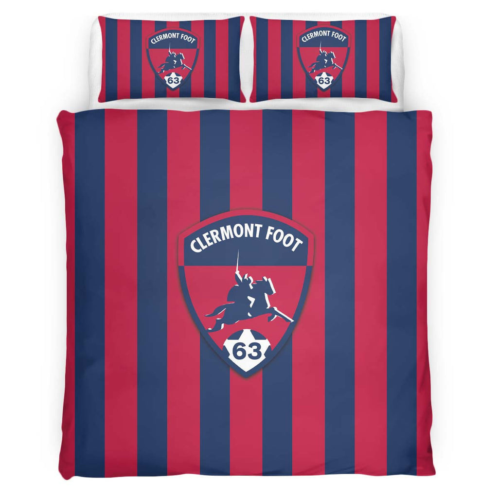 Housse De Couette Clermont Foot French Football Teams 11 Parure de lit Ensemble De Literie