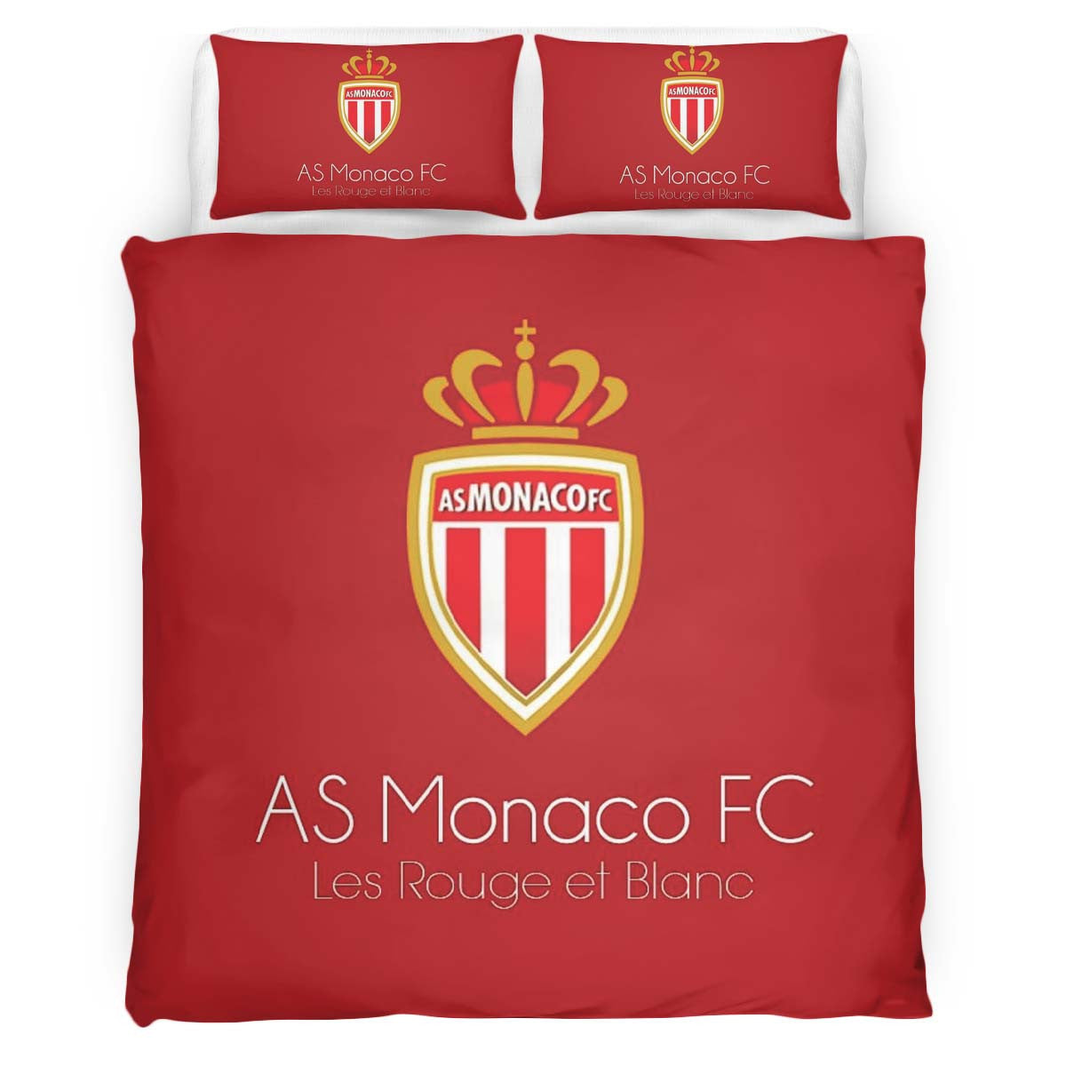 Housse De Couette AS Monaco French Football Teams 19 Parure de lit Ensemble De Literie