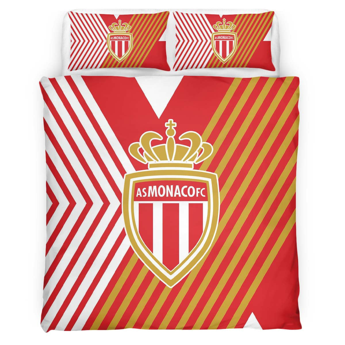 Housse De Couette AS Monaco French Football Teams 18 Parure de lit Ensemble De Literie