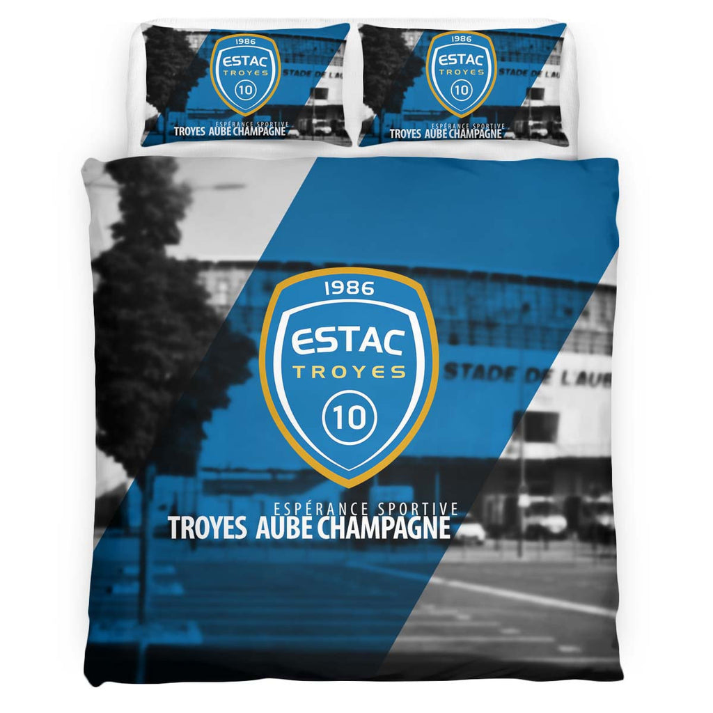 Housse De Couette ESTAC Troyes Football Teams 01 Parure de lit Ensemble De Literie