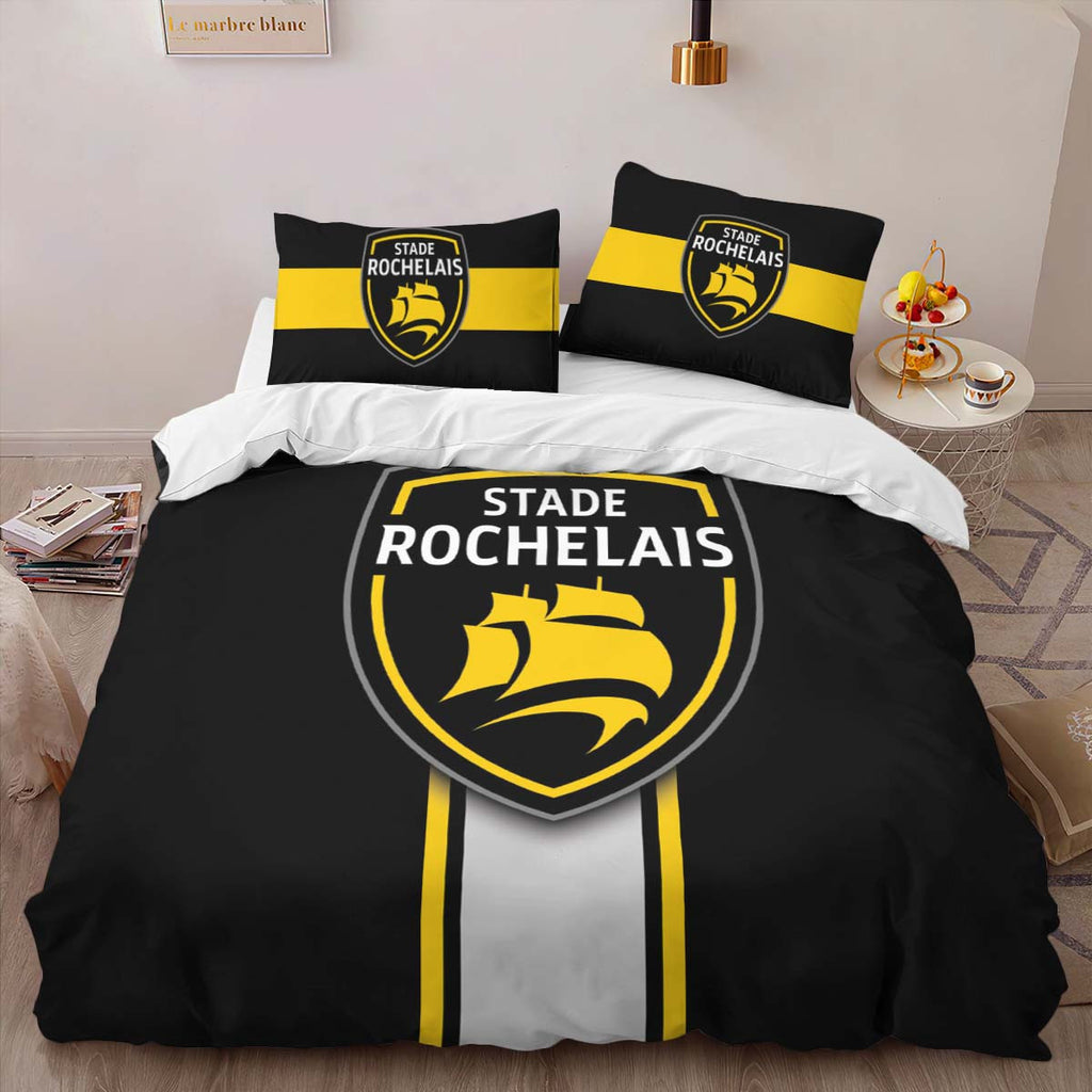 Housse De Couette Stade Rochelais Rugby Club 26 Parure de lit Ensemble De Literie