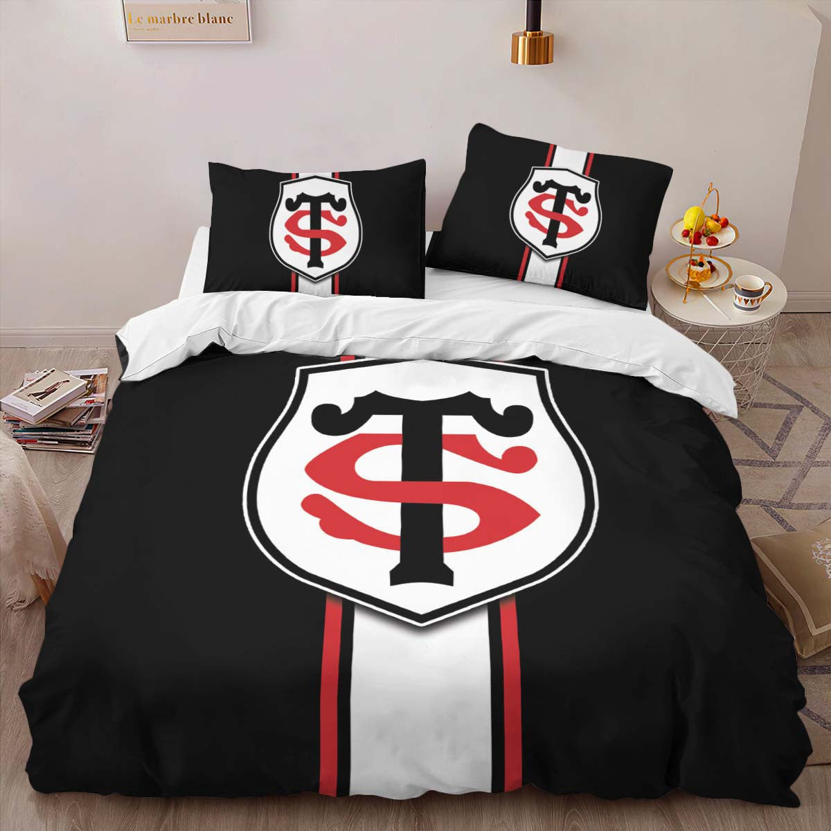 Housse De Couette Stade toulousain Rugby Club 14 Parure de lit Ensemble De Literie