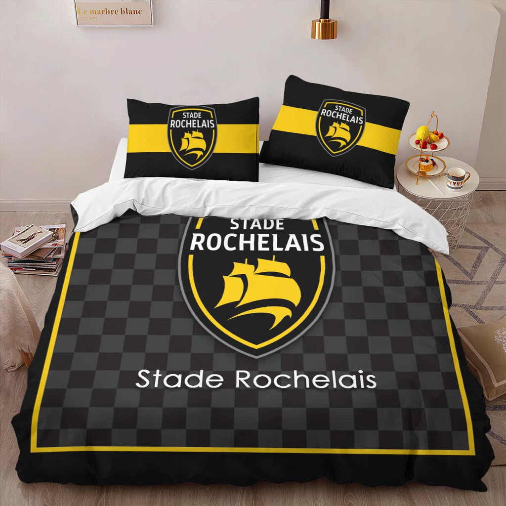 Housse De Couette Stade Rochelais Rugby Club 21 Parure de lit Ensemble De Literie